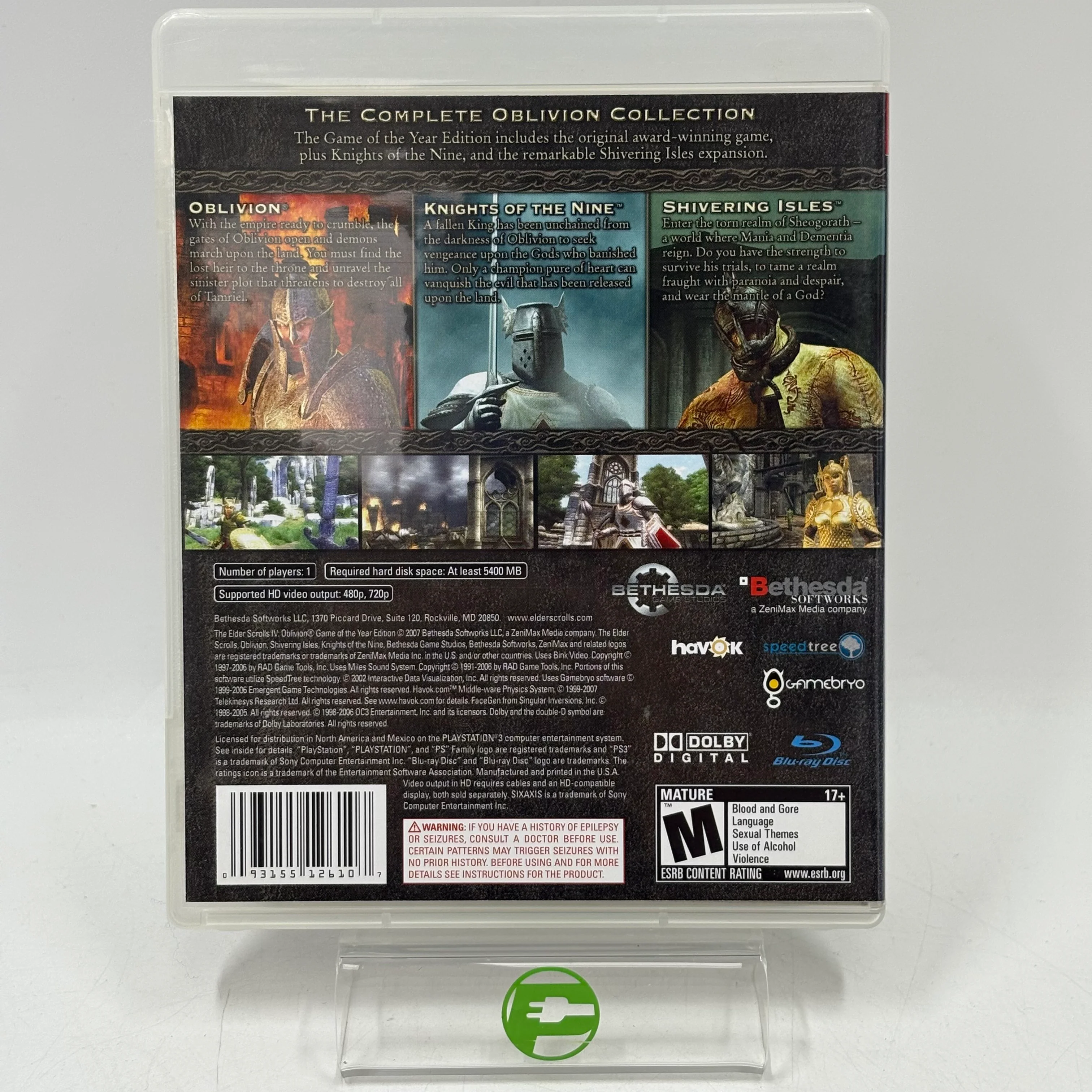 Elder Scrolls IV Oblivion [Game of the Year] (Sony PlayStation 3 PS3, 2007) - Image 2
