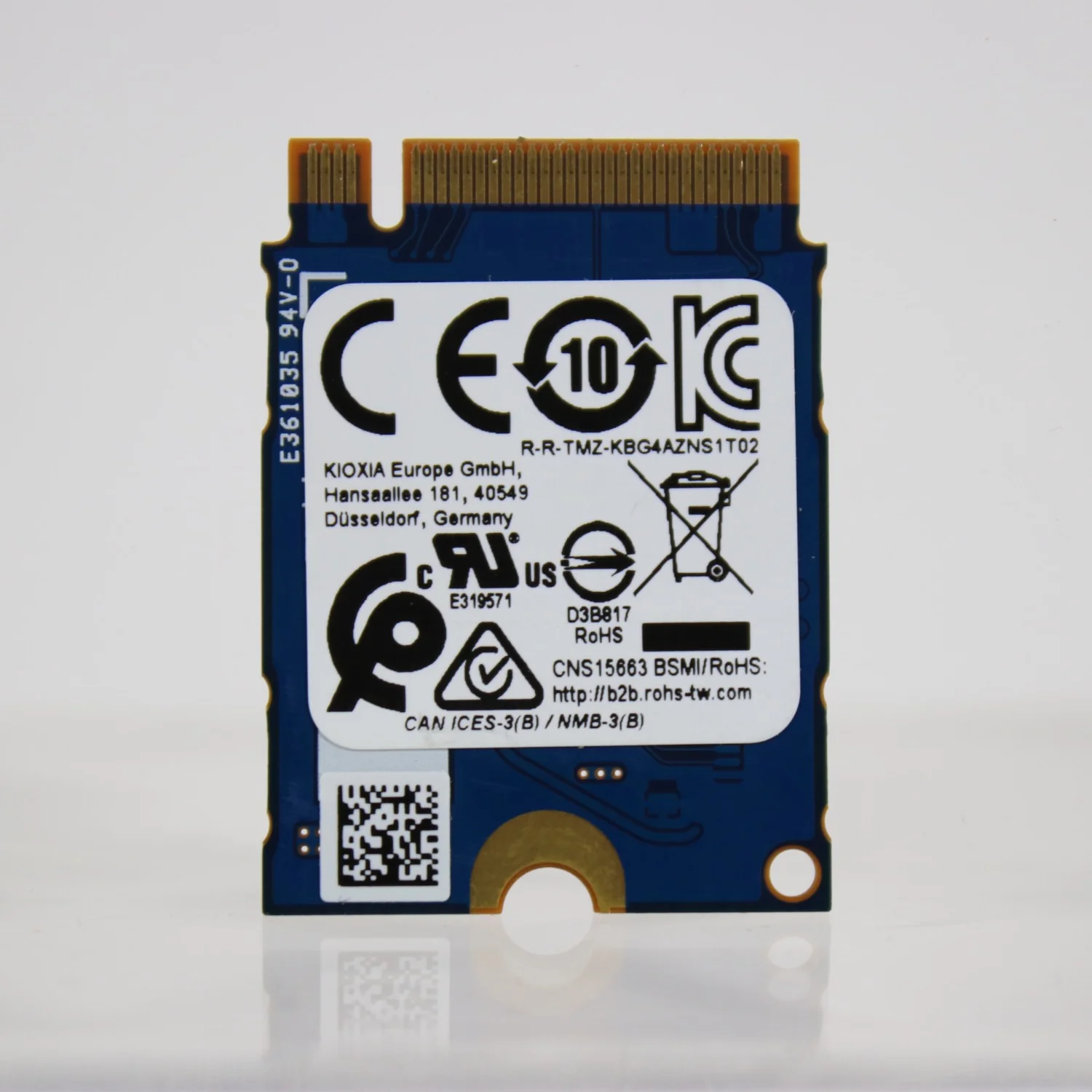KIOXIA 2230mm 512GB M.2 NVMe Gen 3.0 x 4 SSD KBG40ZNS512G - Image 3