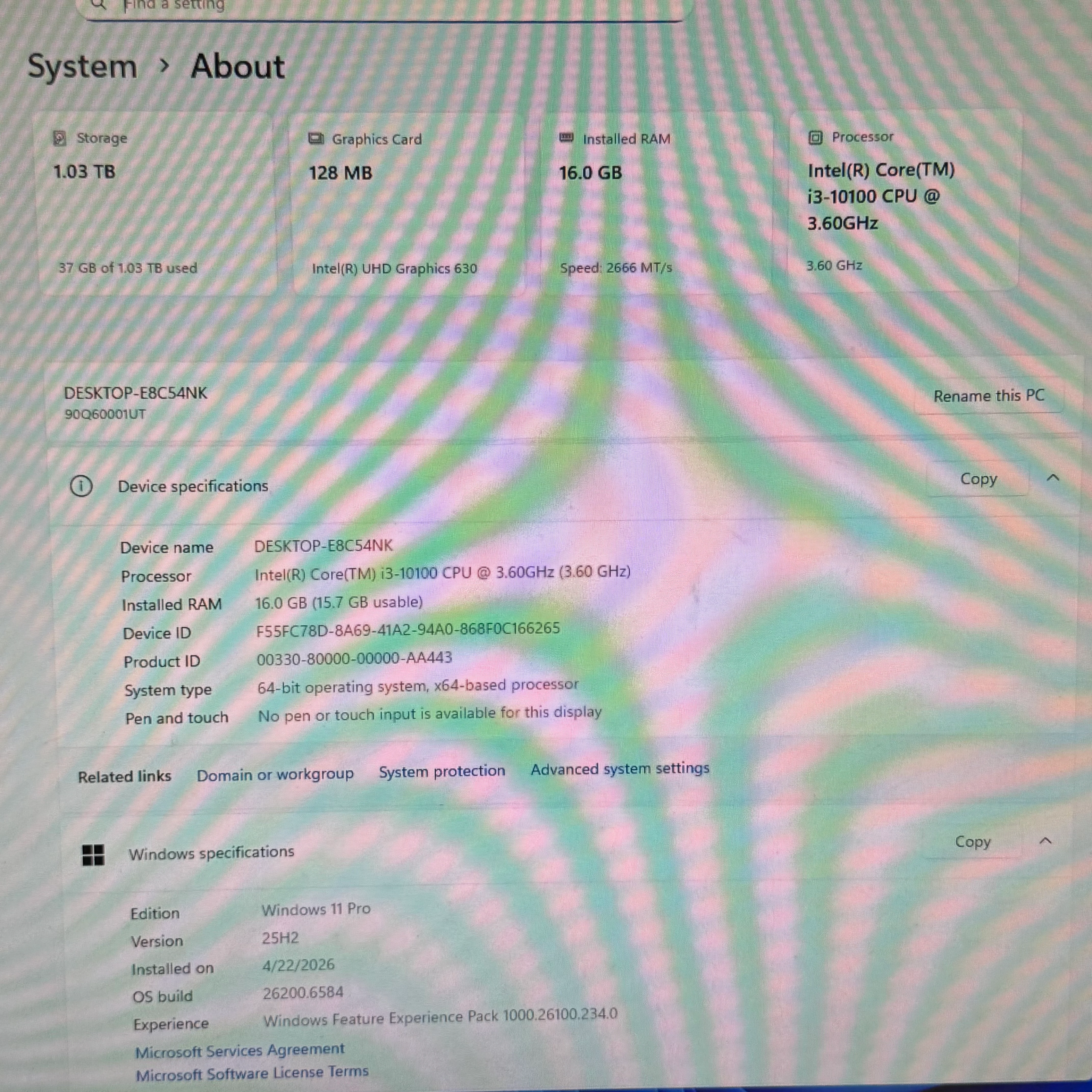 Lenovo IdeaCentre Mini 5 i3-10100 16GB RAM 128GB SSD 1TB HDD Desktop Only - Image 8