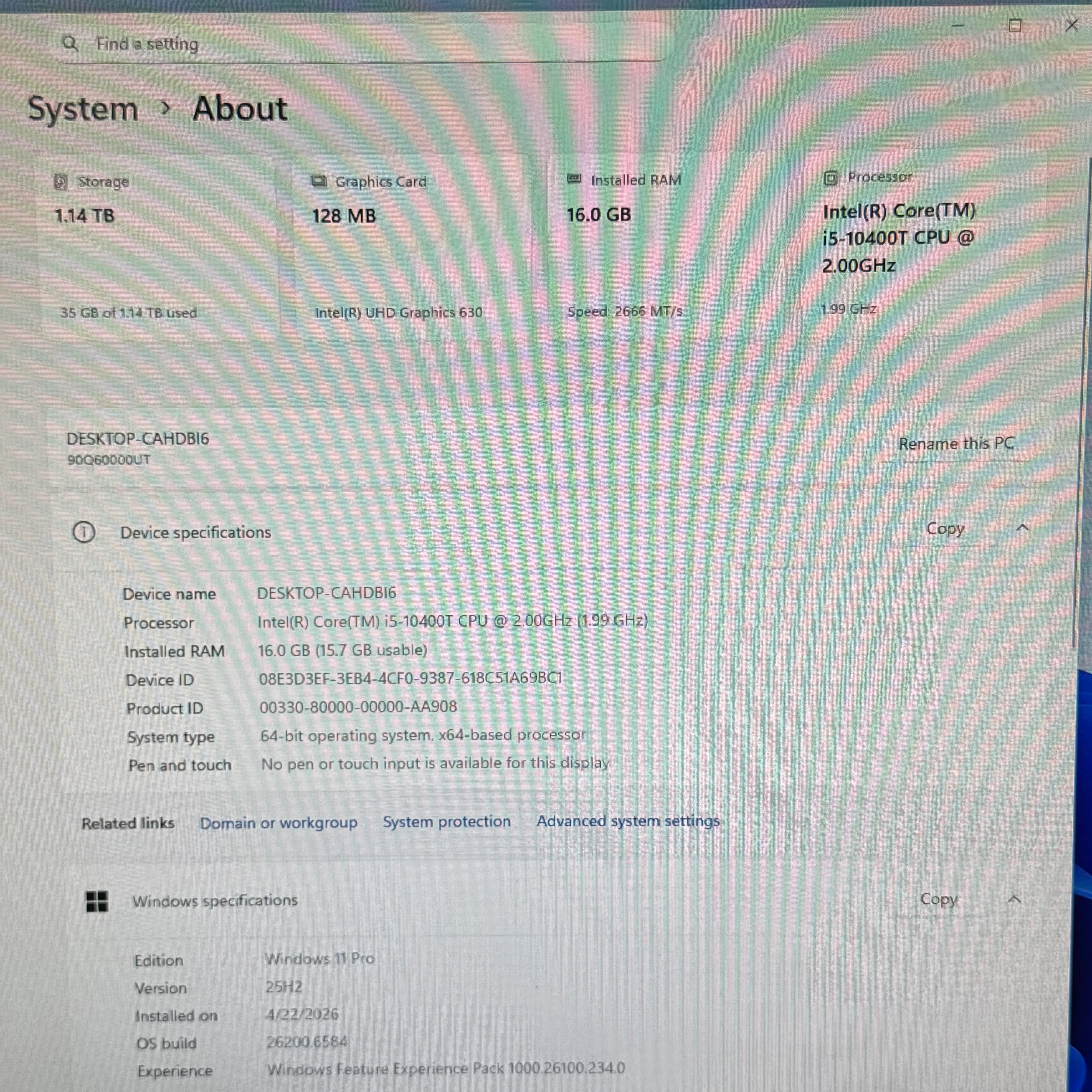 Lenovo IdeaCentre Mini 5 i5-10400T 16GB RAM 256GB SSD 1TB HDD Desktop Only - Image 7