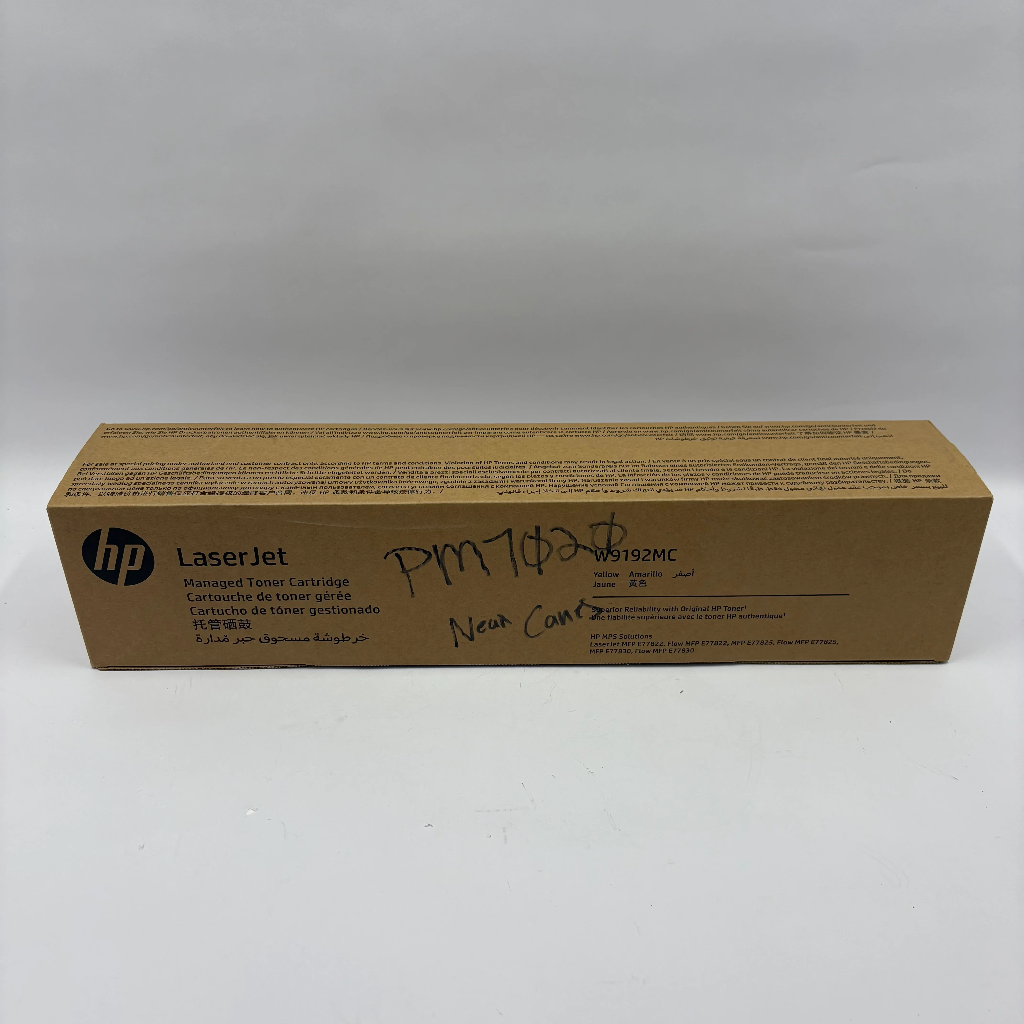 New HP W9192MC Yellow Toner Cartridge