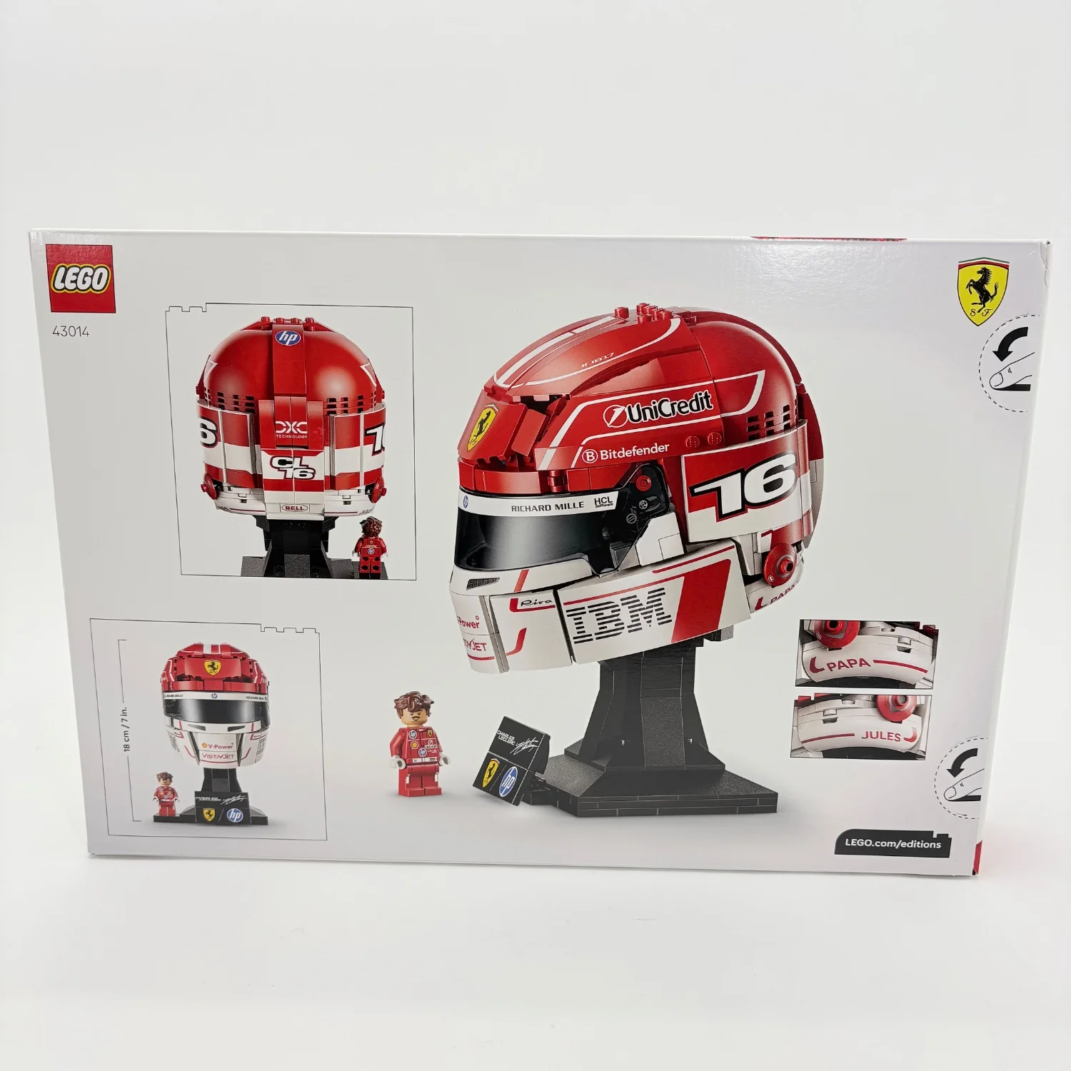 New Lego Scuderia Ferrari HP Charles Leclerc Helmet  Lego Set 6590600 - Image 2