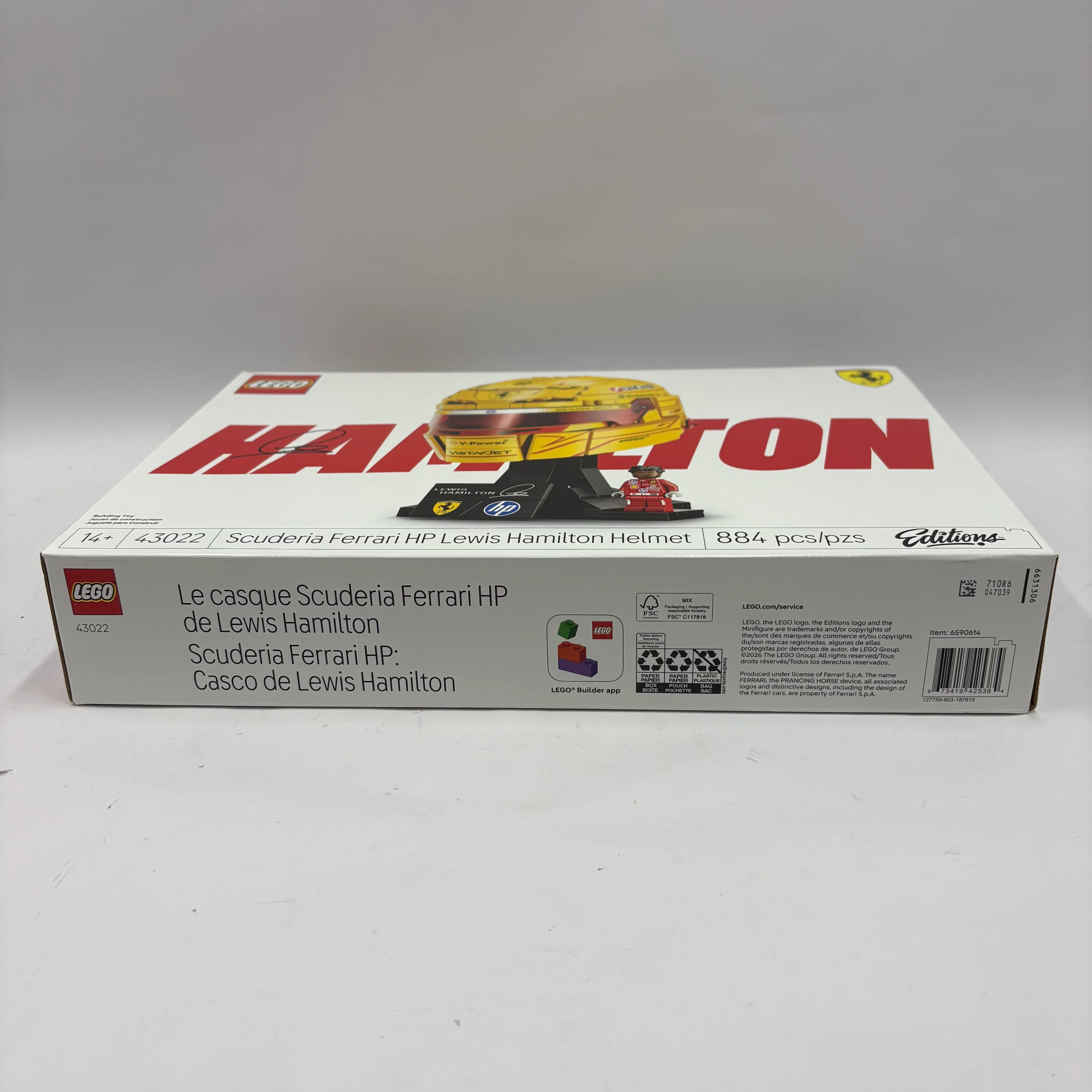 New Lego Scuderia Ferrari HP Lewis Hamilton Helmet Lego Set 6590614 - Image 5