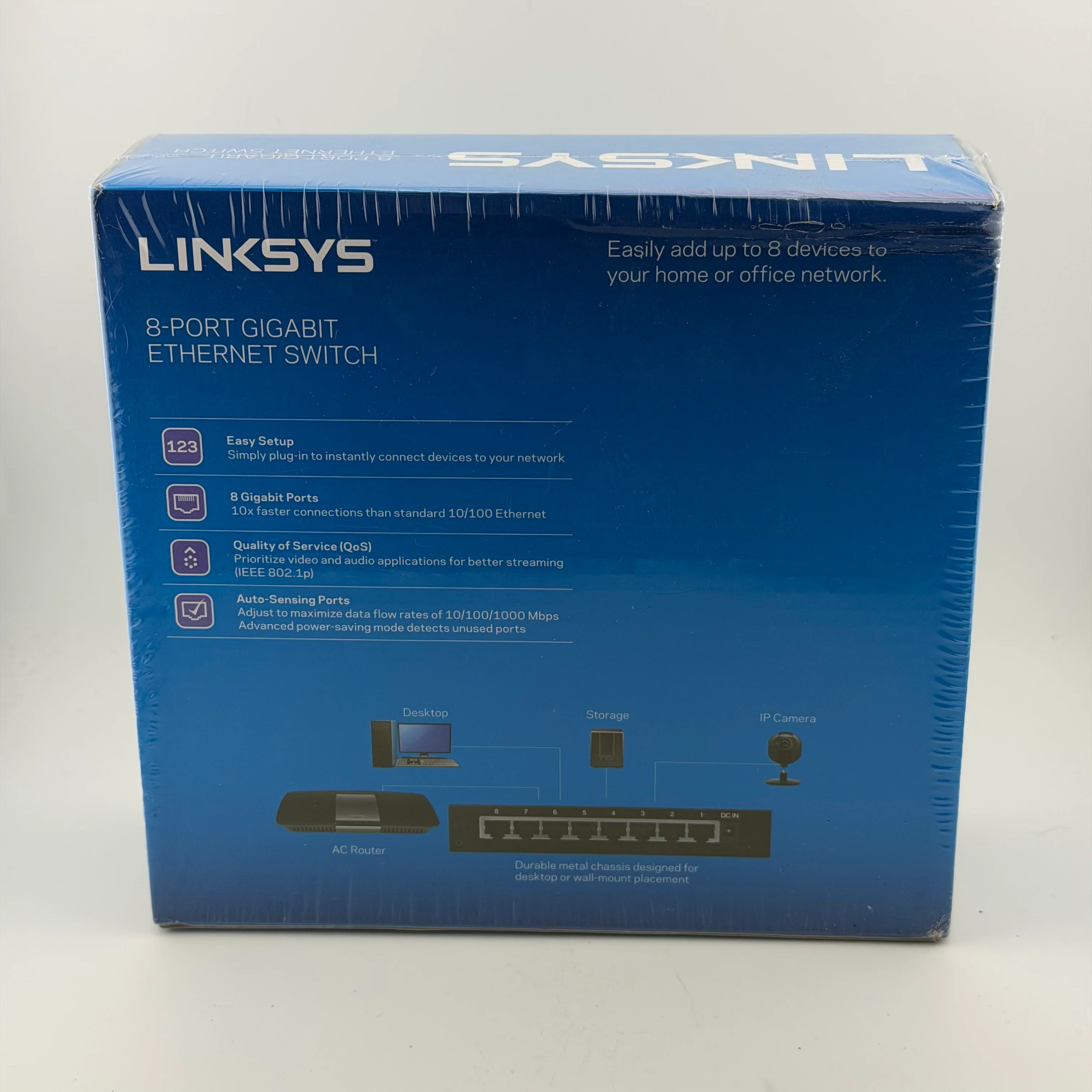 New Linksys SE3008 8-Port Gigabit Ethernet Switch - Image 3