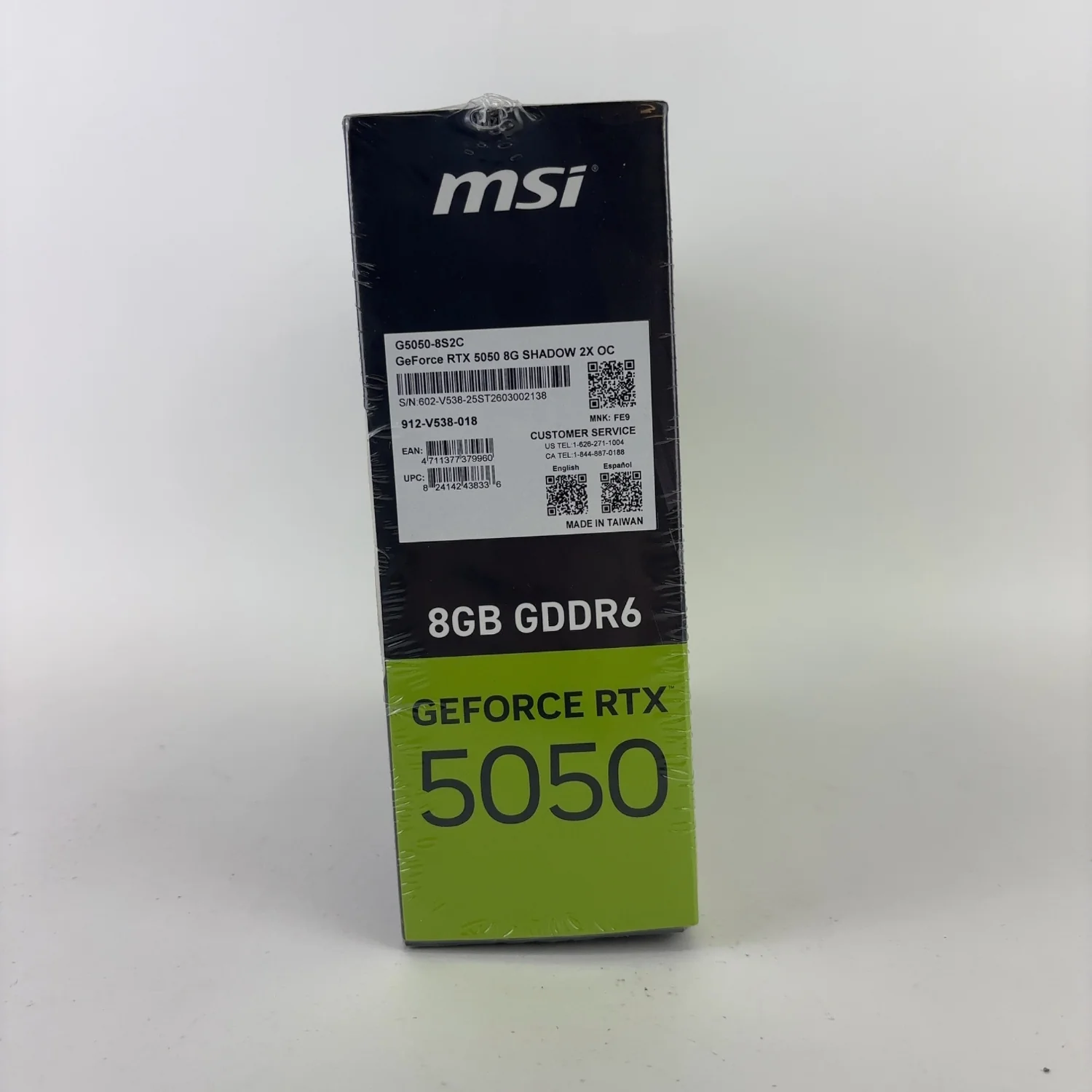 New MSI GeForce RTX 5050 SHADOW 2X OC 8GB GDDR6 Graphics Card 912-V538-018 - Image 4