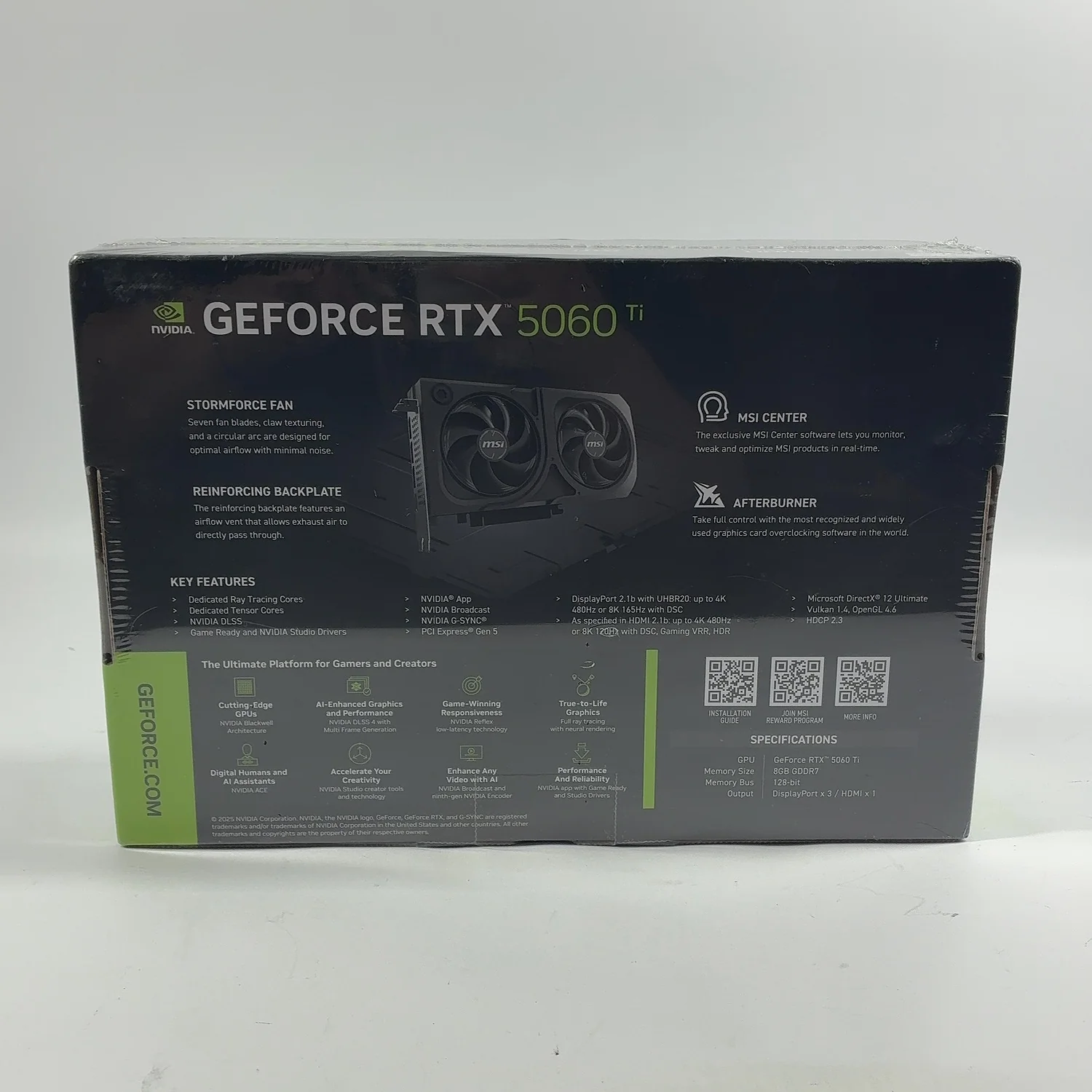 New MSI GeForce RTX 5060 Ti SHADOW 2X OC 8GB GDDR7 Graphics Card 912-V536-023 - Image 2