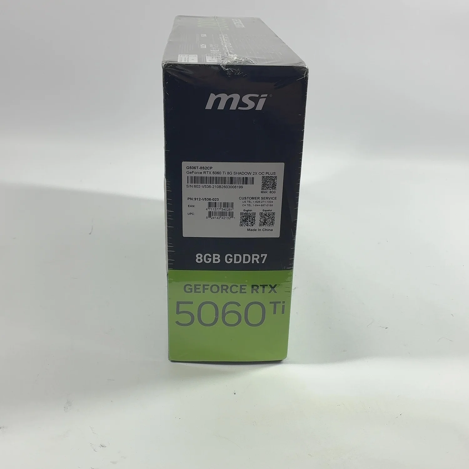 New MSI GeForce RTX 5060 Ti SHADOW 2X OC 8GB GDDR7 Graphics Card 912-V536-023 - Image 3