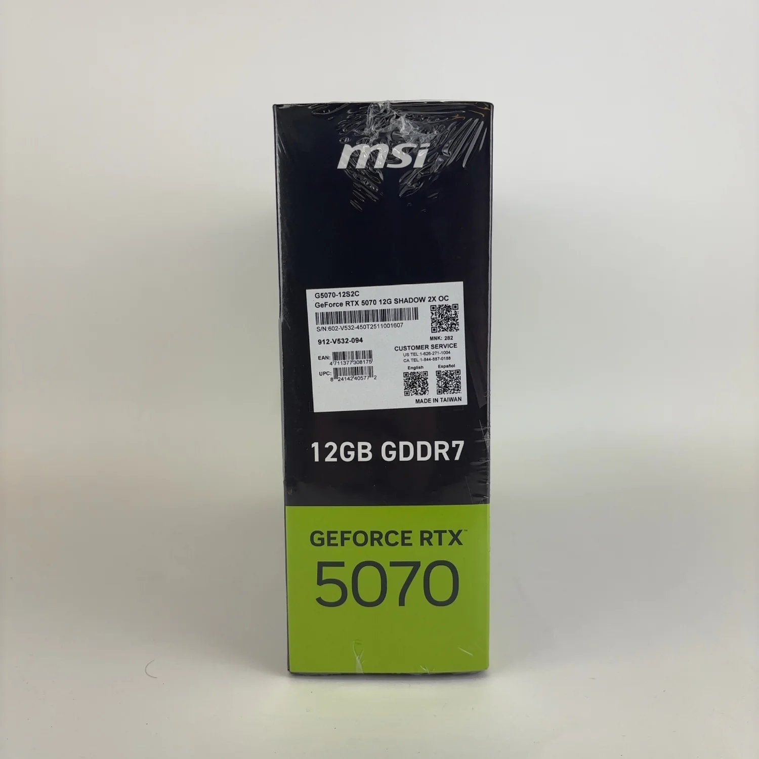 New MSI GeForce RTX 5070 SHADOW 2X OC 12GB GDDR7 Graphics Card 912-V532-076 - Image 3