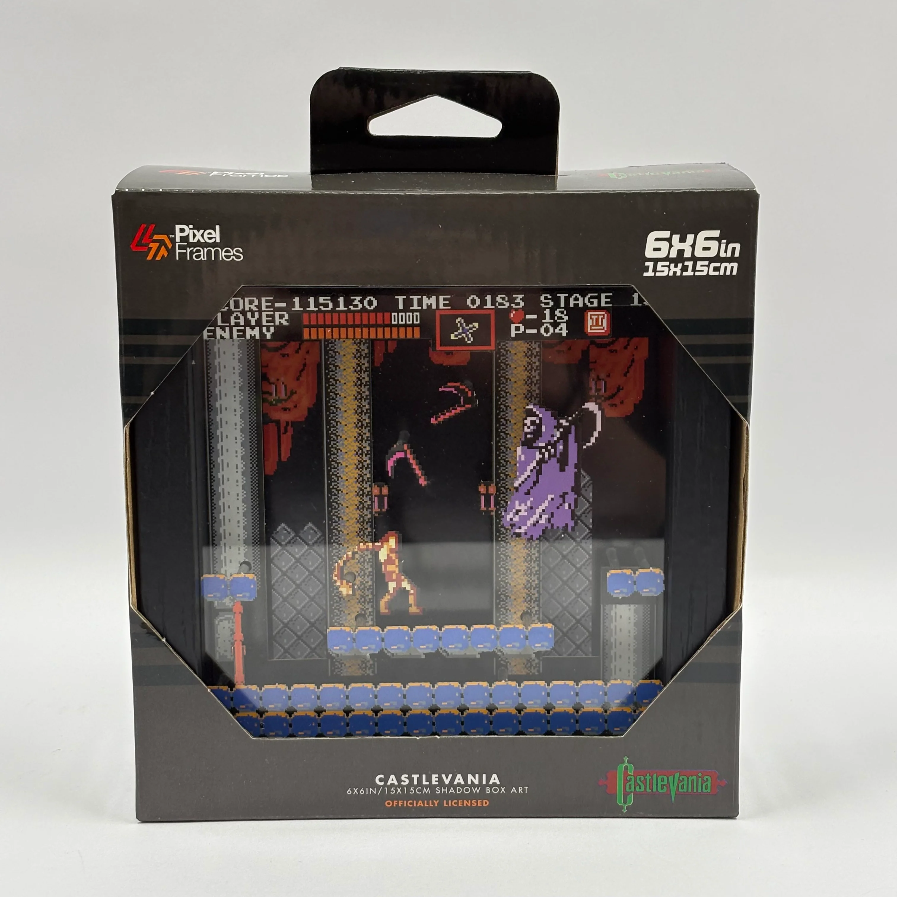 New Pixel Frames Castlevania Grim Reaper NES Classic 6x6 inches Shadow Box Art