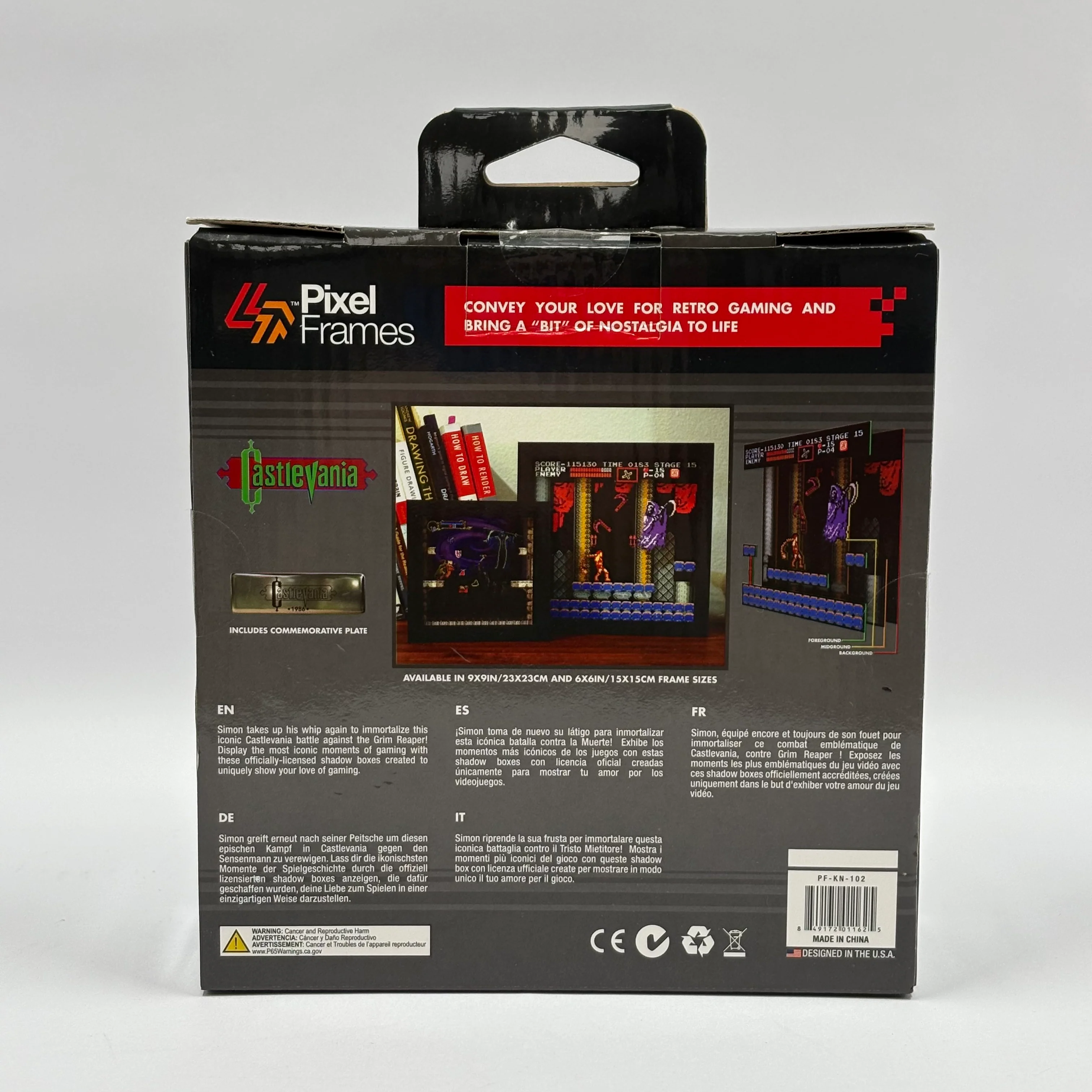 New Pixel Frames Castlevania Grim Reaper NES Classic 6x6 inches Shadow Box Art - Image 3