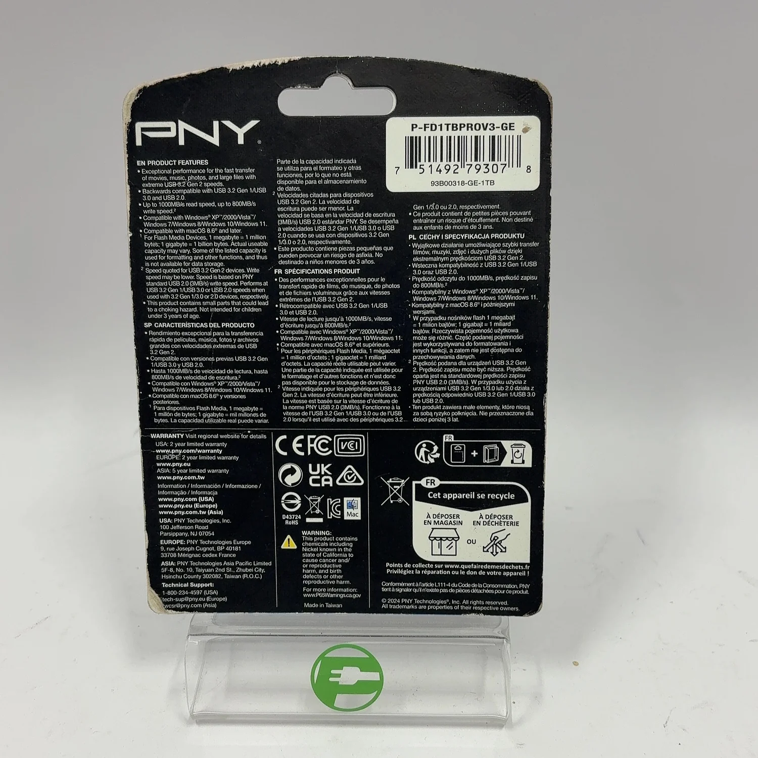 New PNY Pro Elite V3 Flash Drive High Performance Flash Drive P-FD1TBPROV3-GE - Image 2