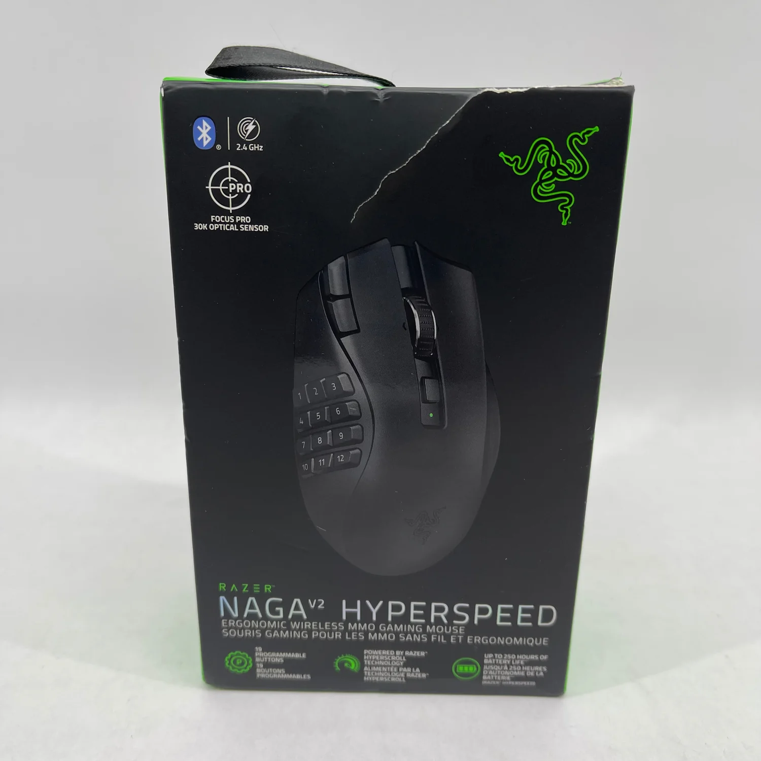 New Razer Naga V2 Hyperspeed Wireless Gaming Mouse RZ01-0360