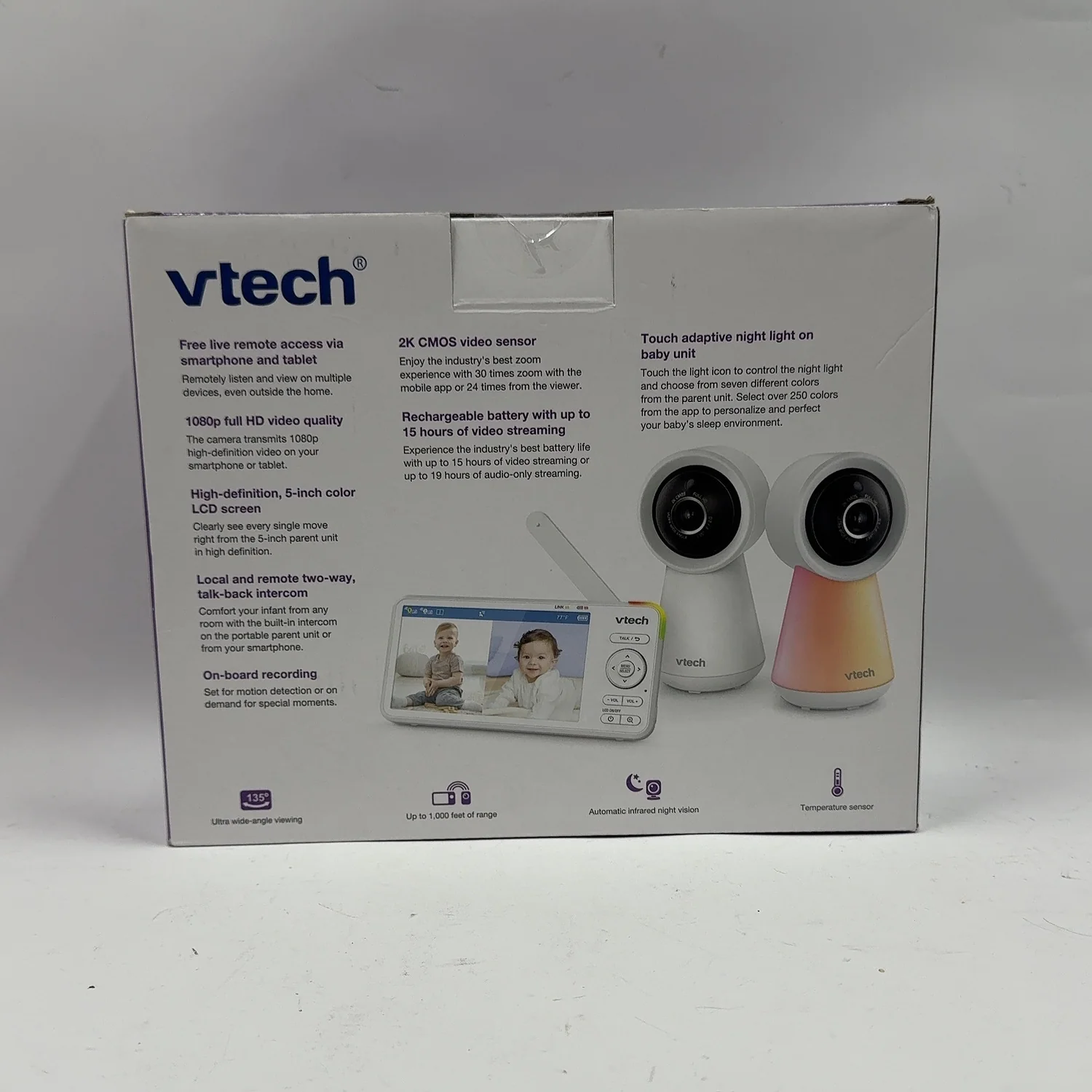 New Vtech RM5856-2HD Fixed Position 2 Camera Smart High-Definition VIdeo Monitor - Image 2