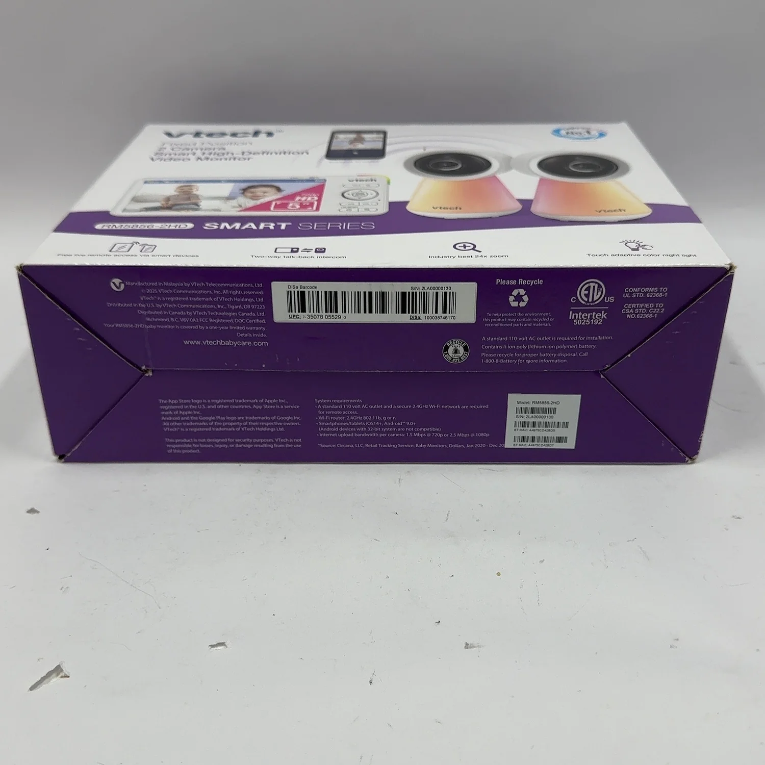 New Vtech RM5856-2HD Fixed Position 2 Camera Smart High-Definition VIdeo Monitor - Image 6