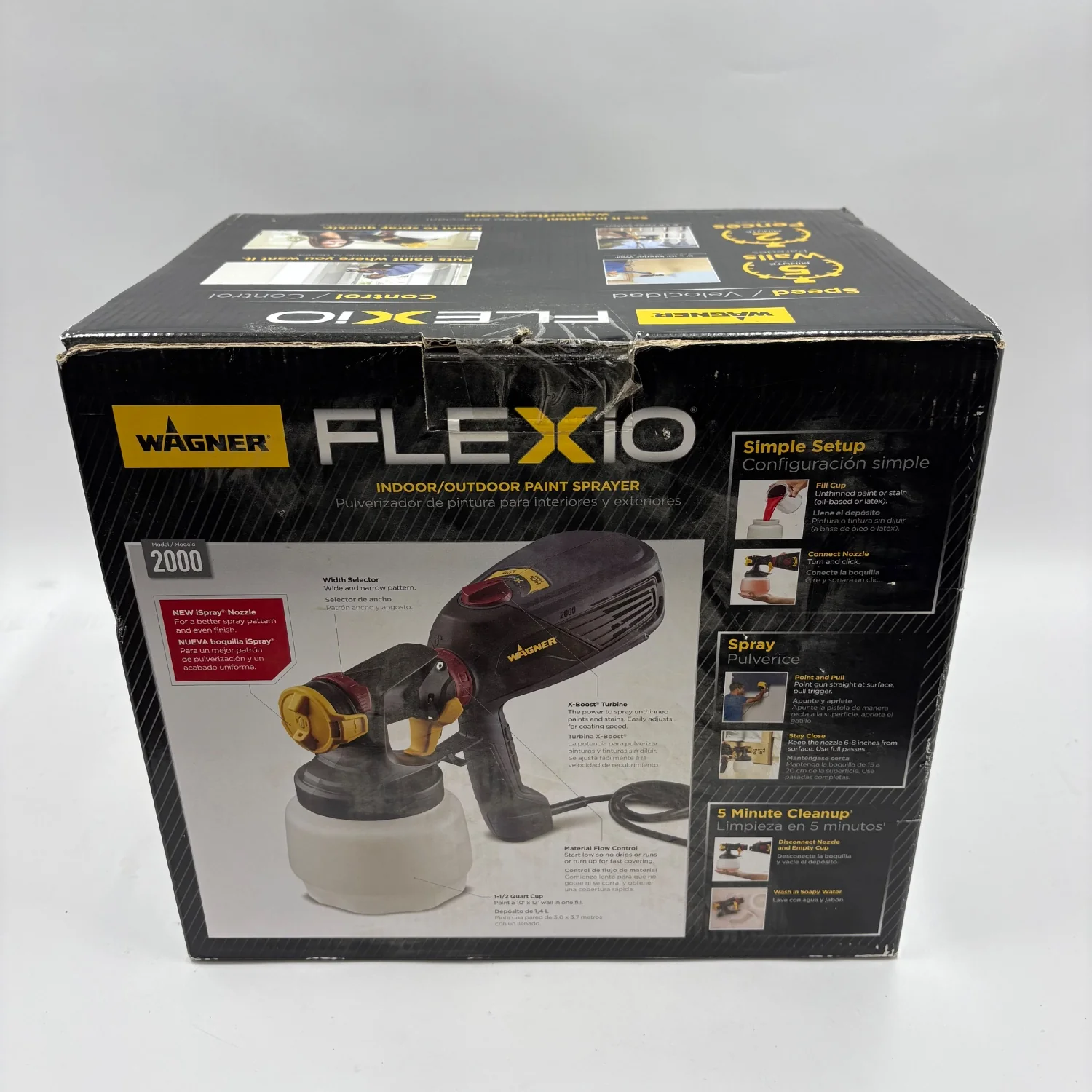 New Wagner Flexio 2000 Electric Handheld HVLP Paint Sprayer 0529117 - Image 2