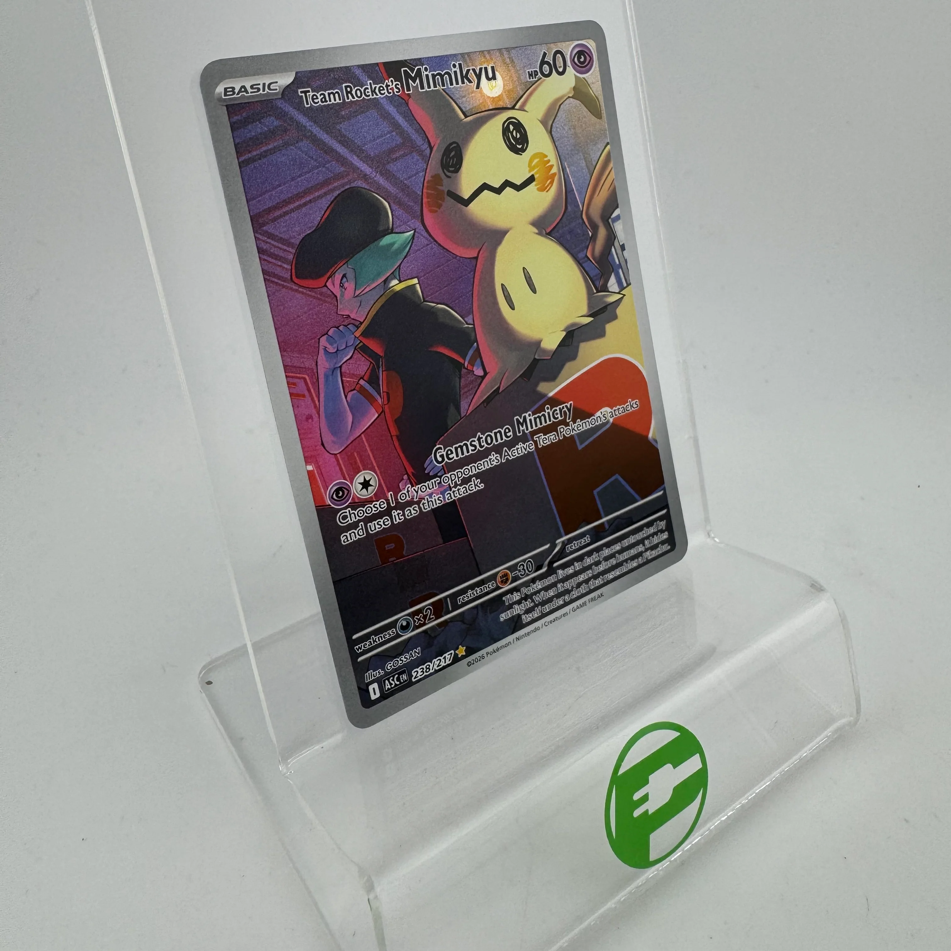 Pokémon TCG Ascended Heroes Team Rocket's Mimikyu #238 Holo English NM - Image 2