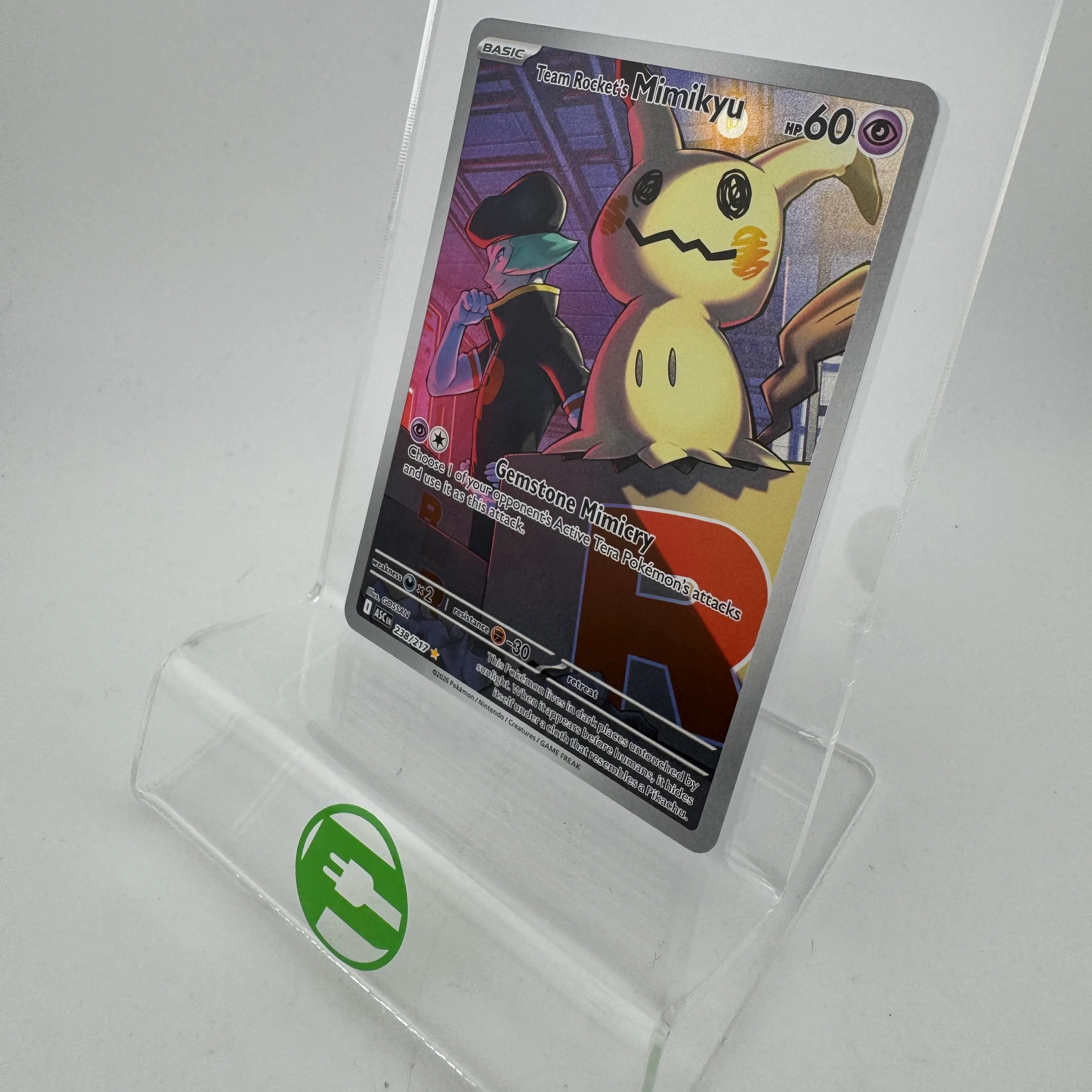 Pokémon TCG Ascended Heroes Team Rocket's Mimikyu #238 Holo English NM - Image 3