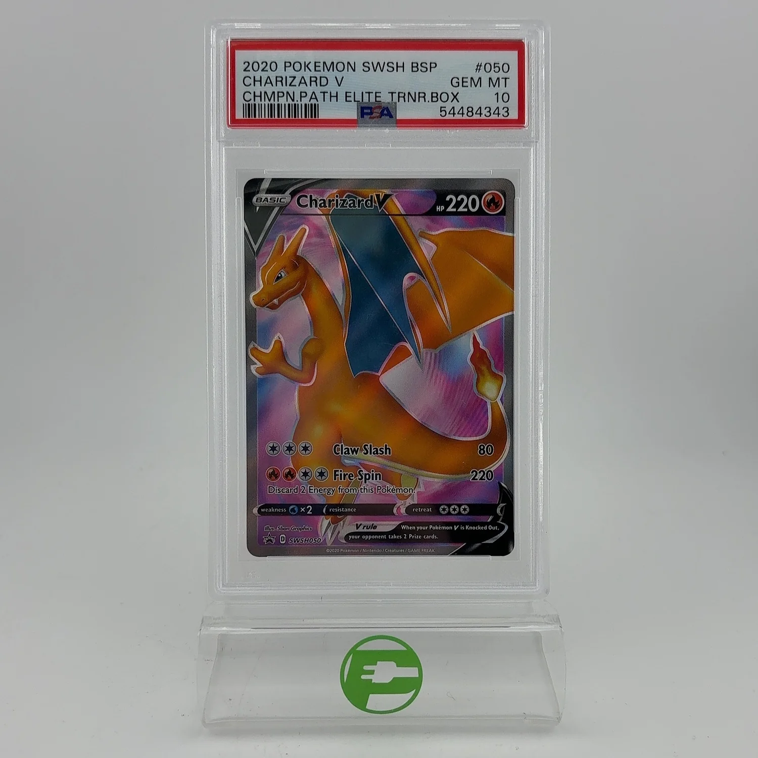 Pokémon TCG Charizard V #SWSH050 Holo Textured English PSA 10 PSA 10