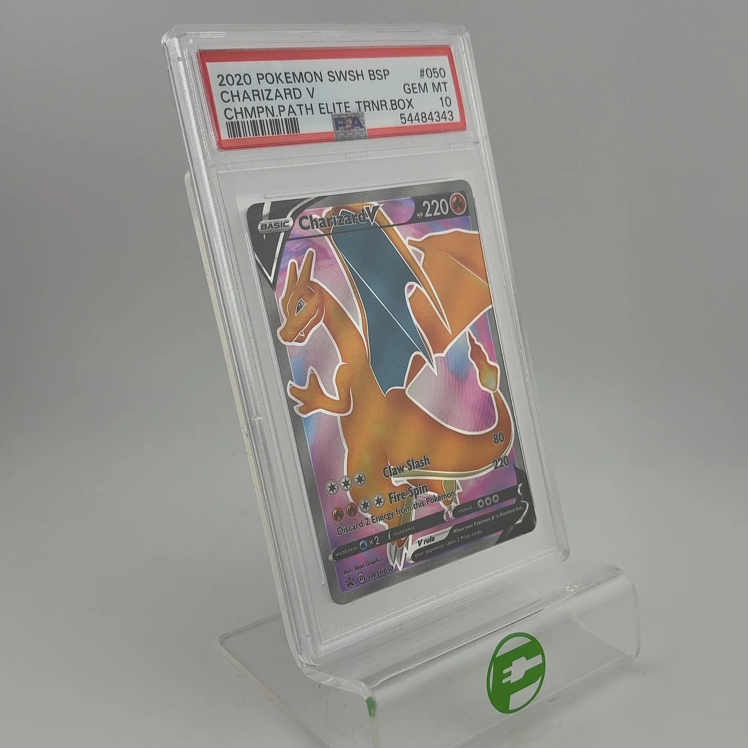 Pokémon TCG Charizard V #SWSH050 Holo Textured English PSA 10 PSA 10 - Image 3