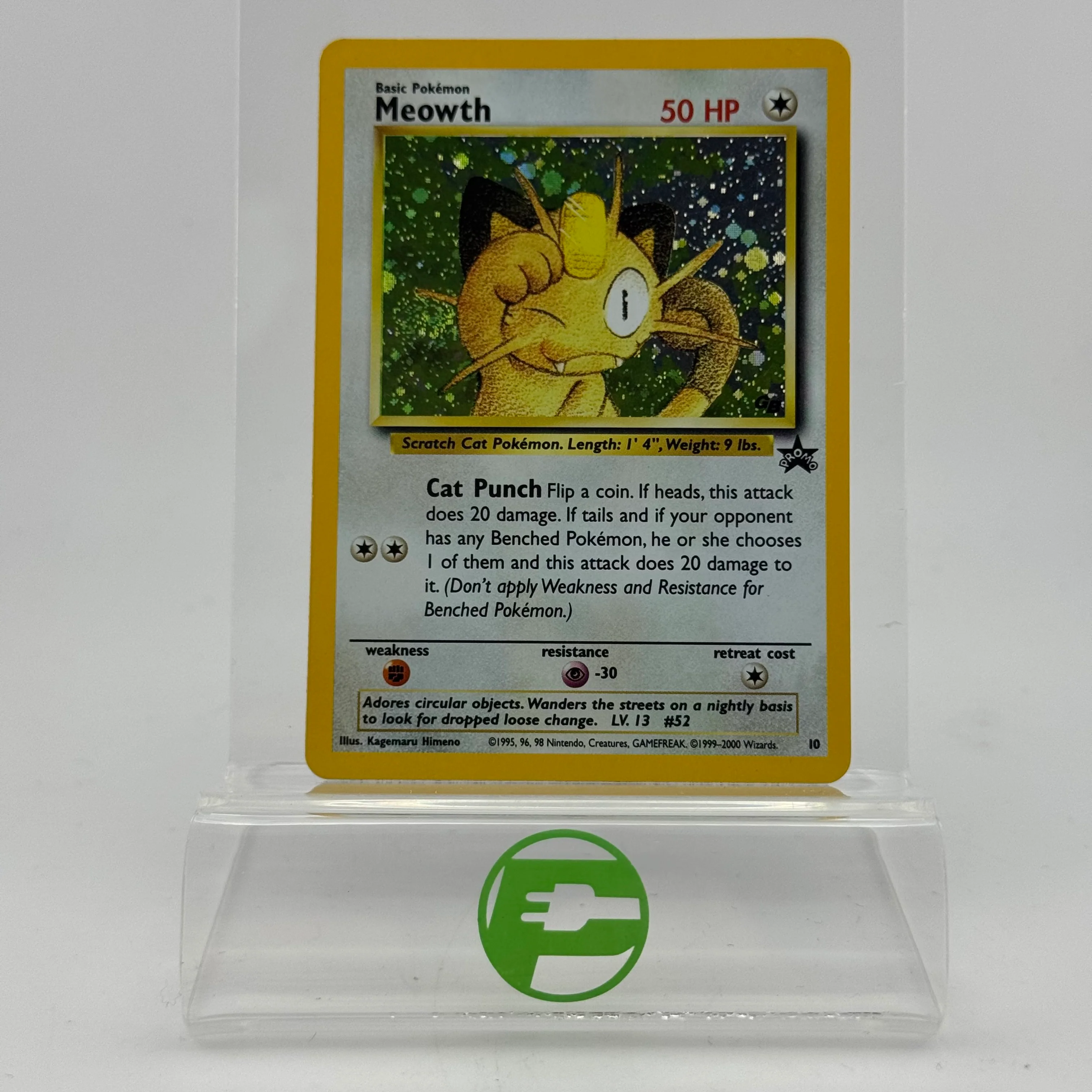 Pokémon TCG Fossil Meowth #10 Holo English MP