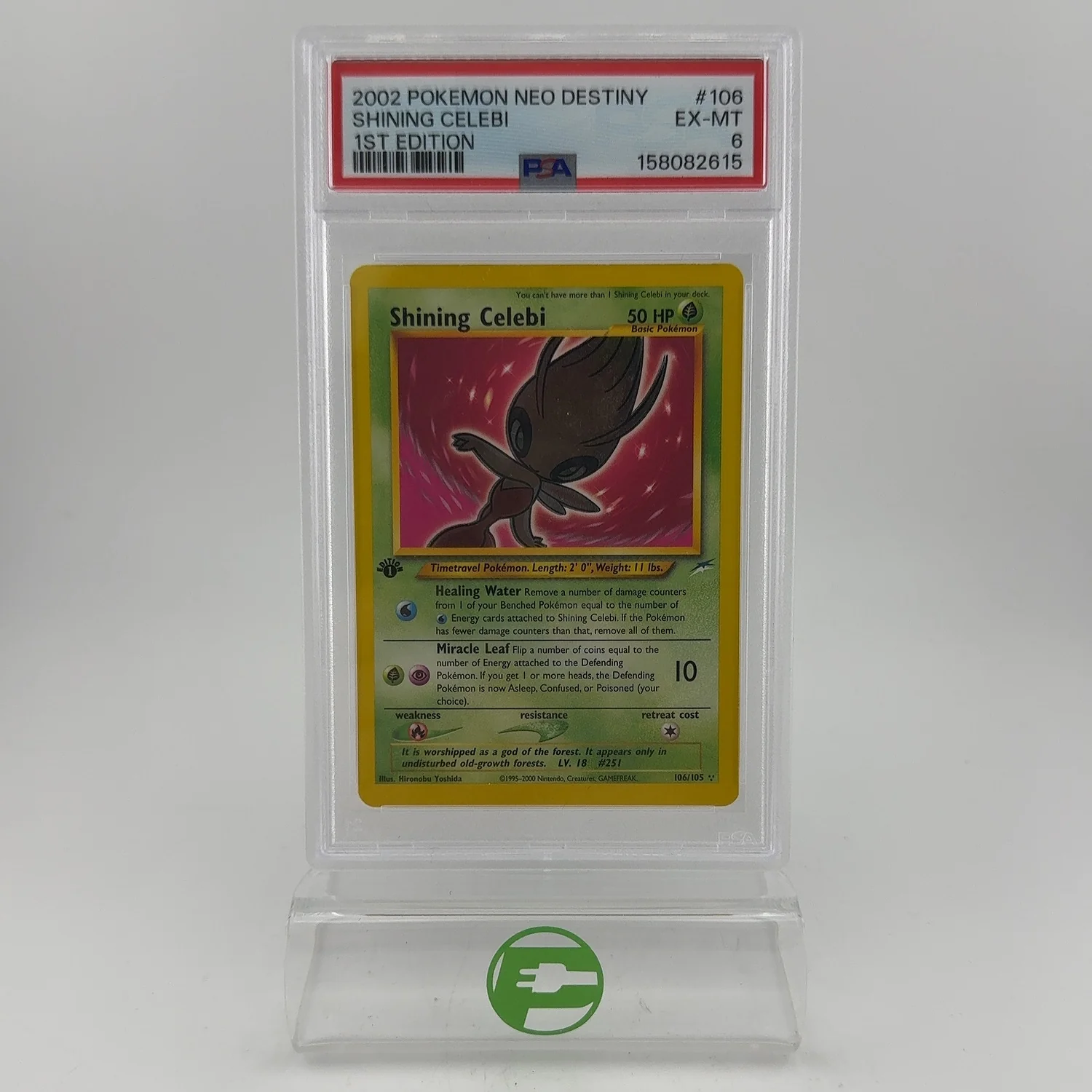 Pokémon TCG Neo Destiny Shining Celebi 106/105 Holo English PSA 6