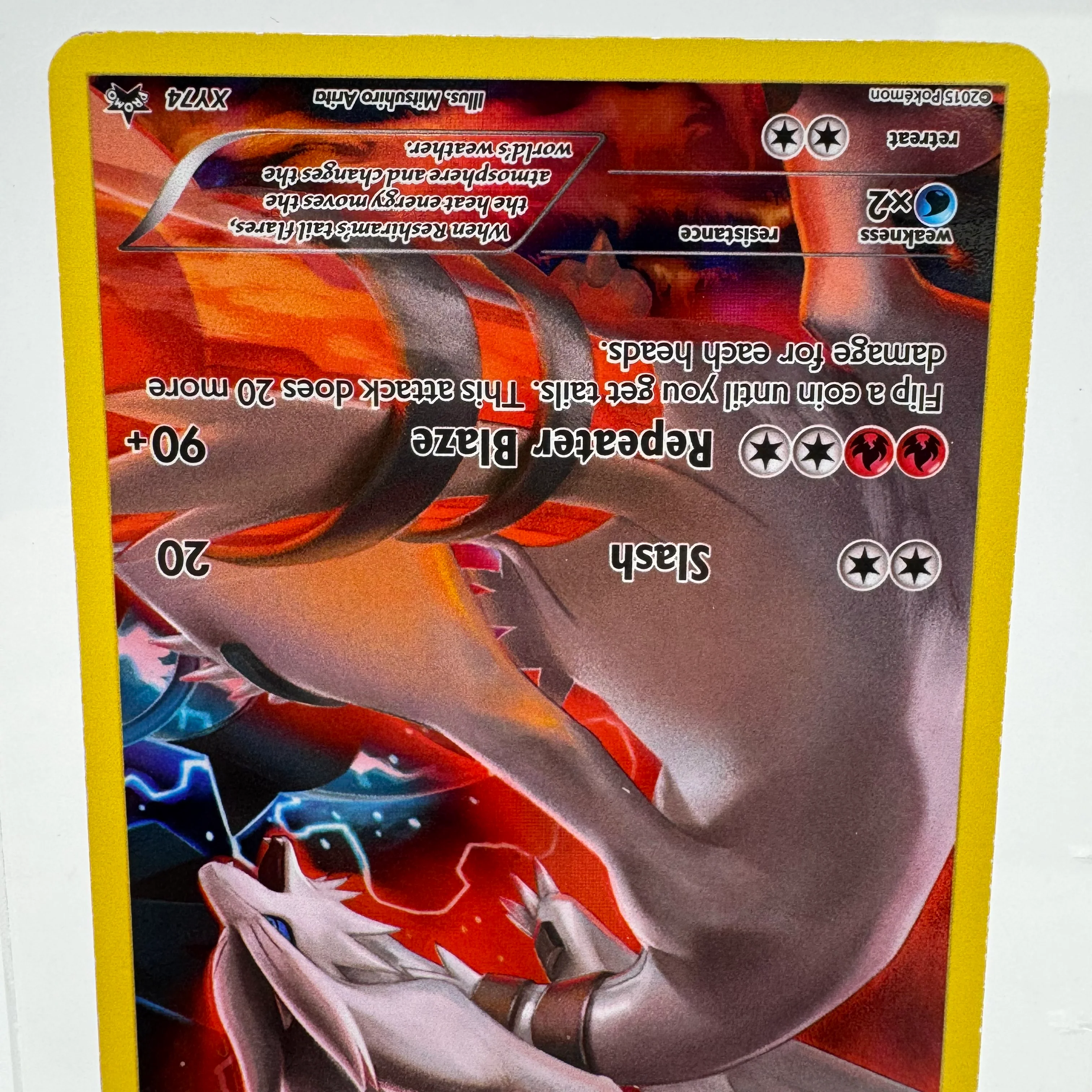 Pokémon TCG Promo Reshiram #XY74 Holo English LP - Image 5