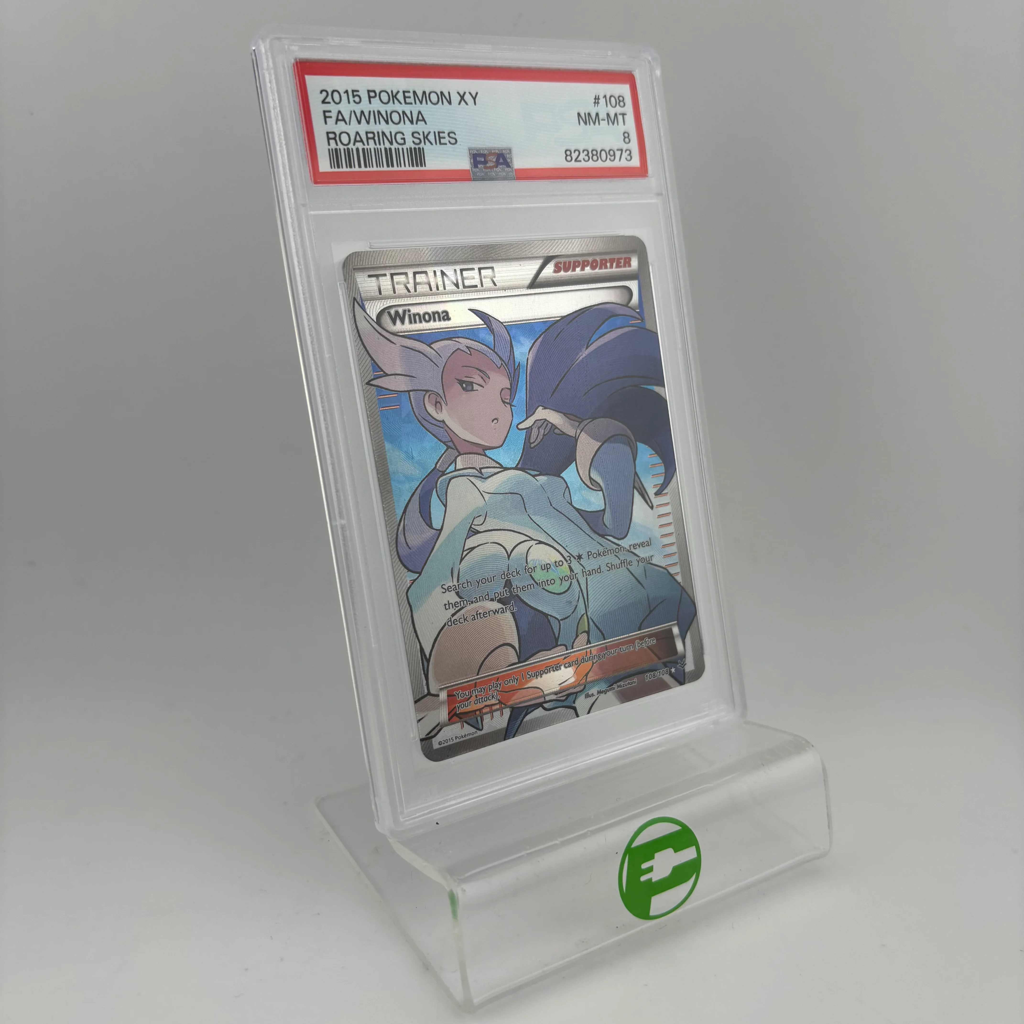 Pokémon TCG Roaring Skies Winona #108 English PSA 8 - Image 2