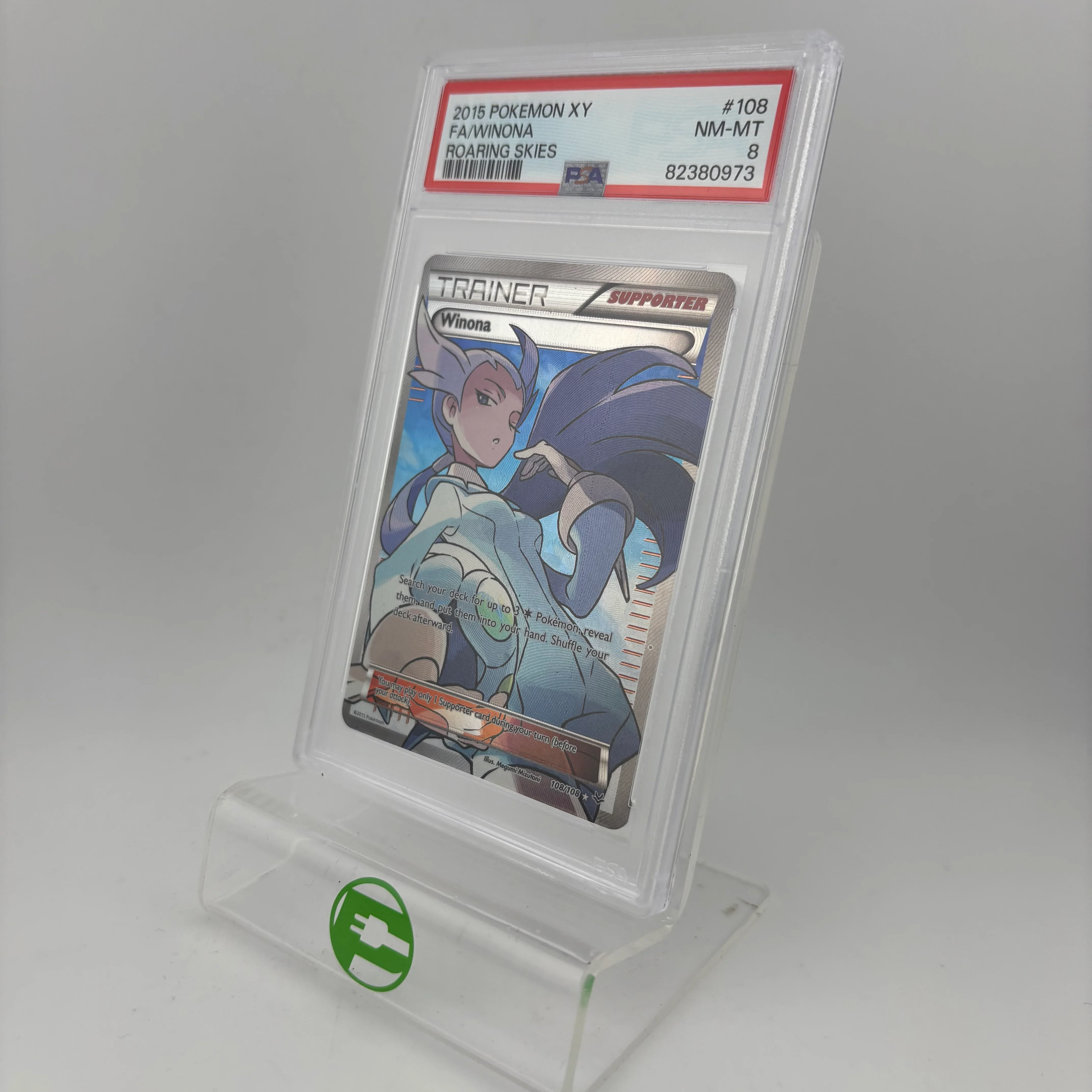 Pokémon TCG Roaring Skies Winona #108 English PSA 8 - Image 3