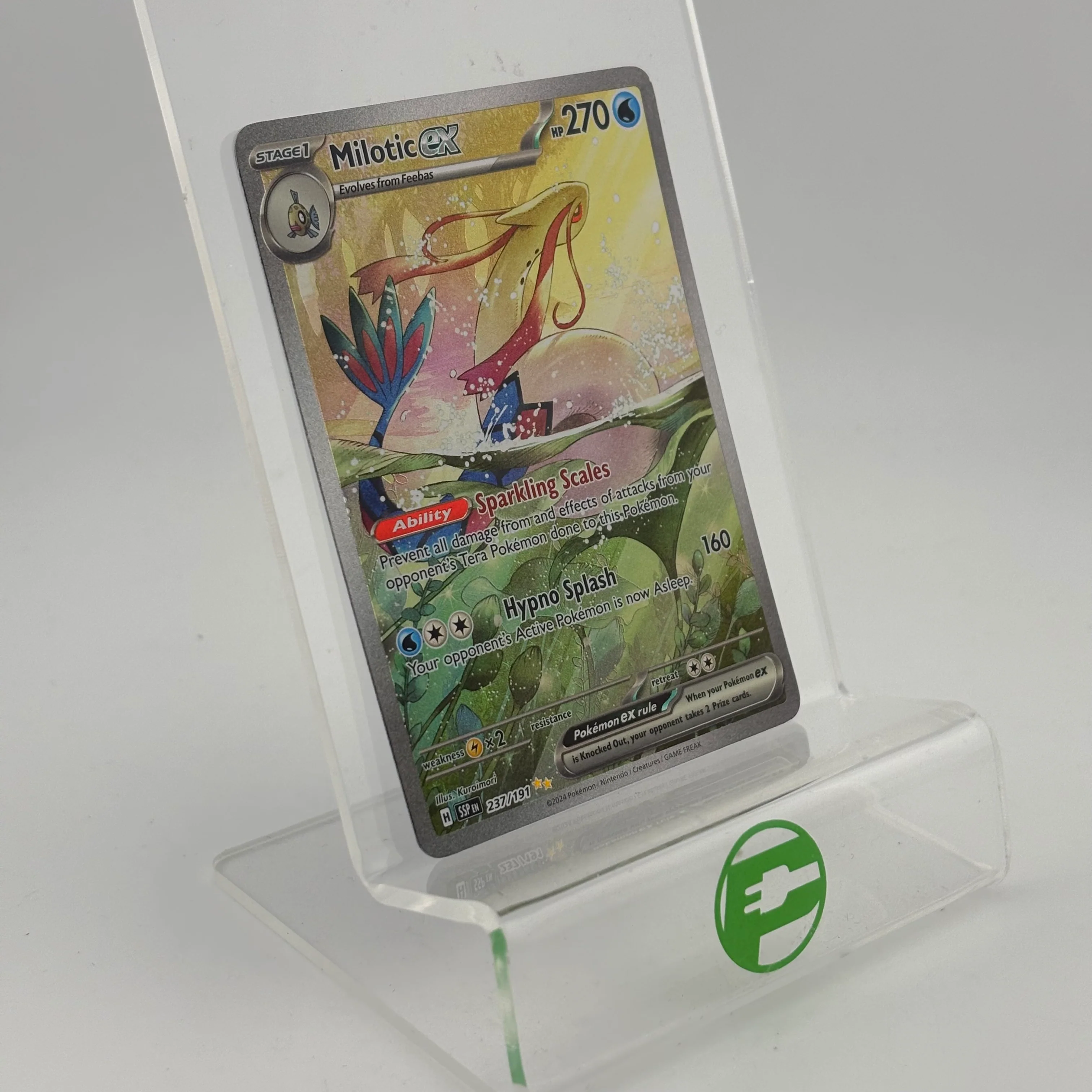 Pokémon TCG Surging Sparks Milotic ex #237 Holo Textured English NM - Image 2