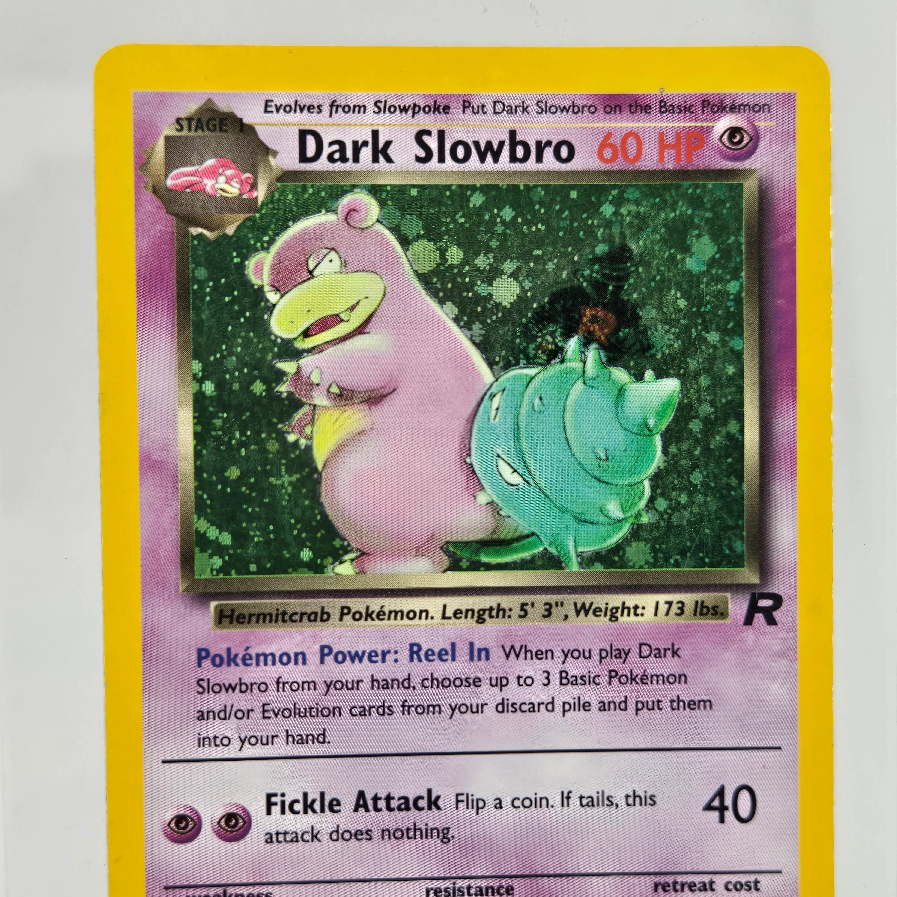 Pokémon TCG Team Rocket Dark Slowbro #12 Pokemon Team Rocket 10/25 12/82 English - Image 2