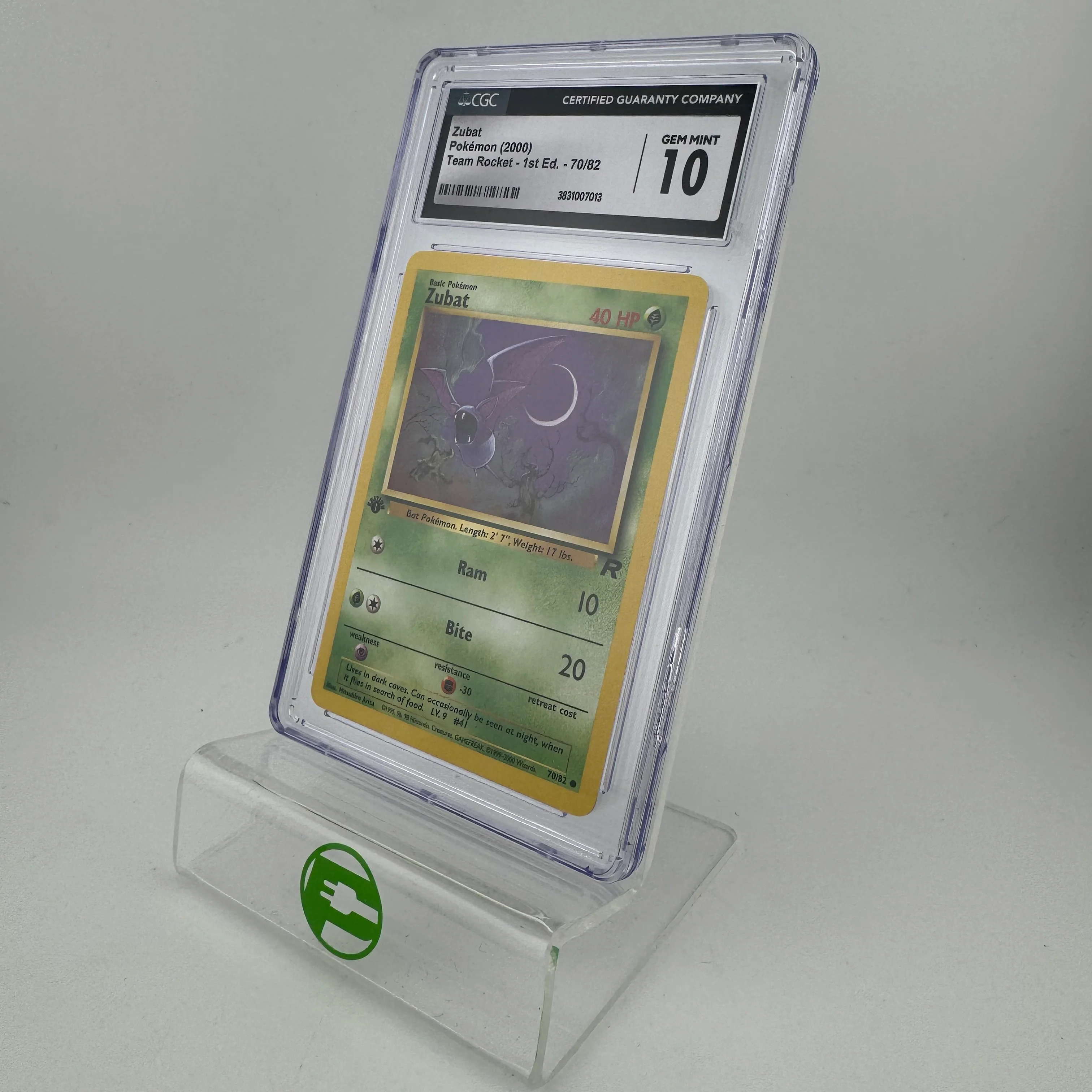 Pokémon TCG Team Rocket Zubat #70 Regular English CGC 10 GEM MINT - Image 3