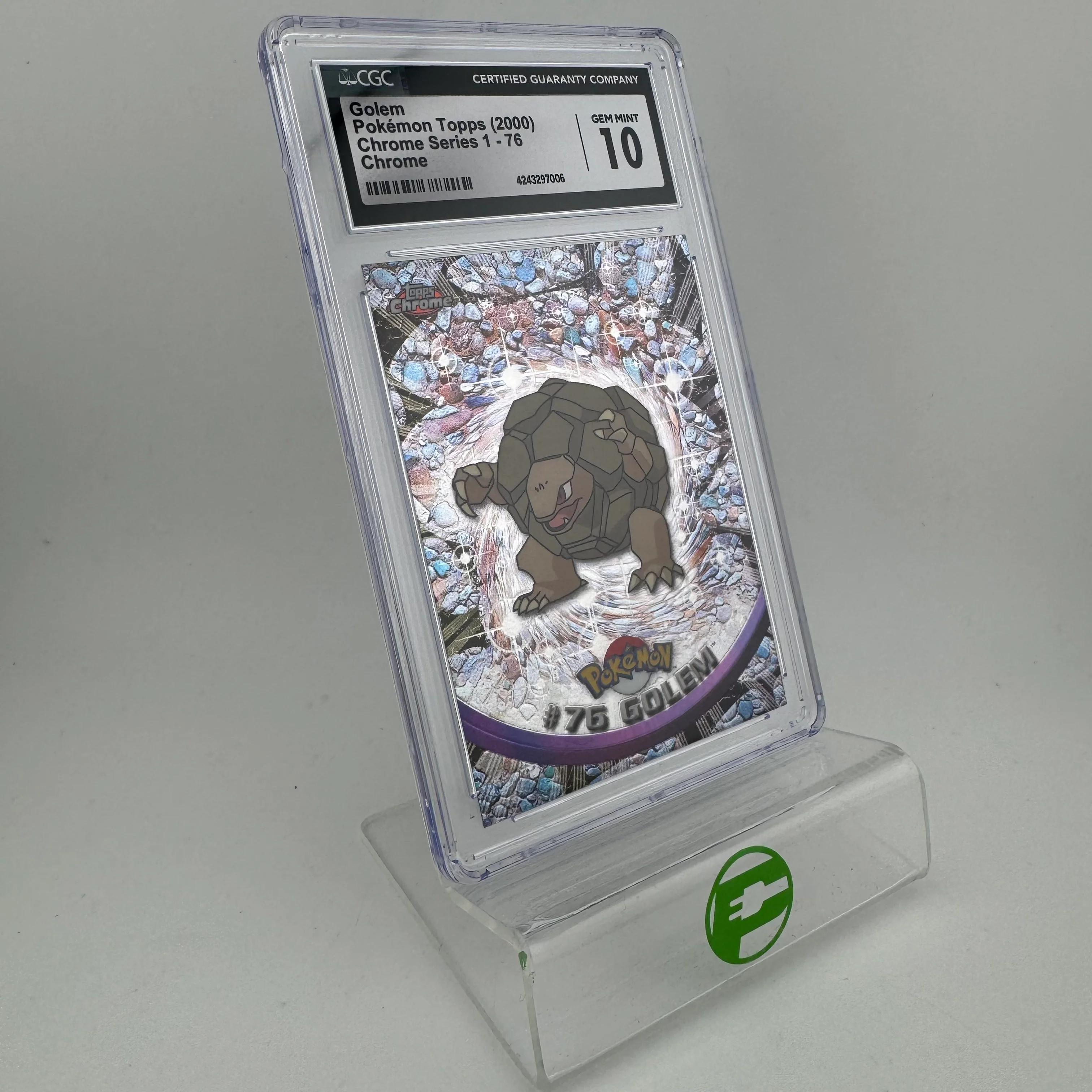 Pokémon TCG Topps Series 1 Golem #76 Foil English CGC 10 GEM MINT - Image 2
