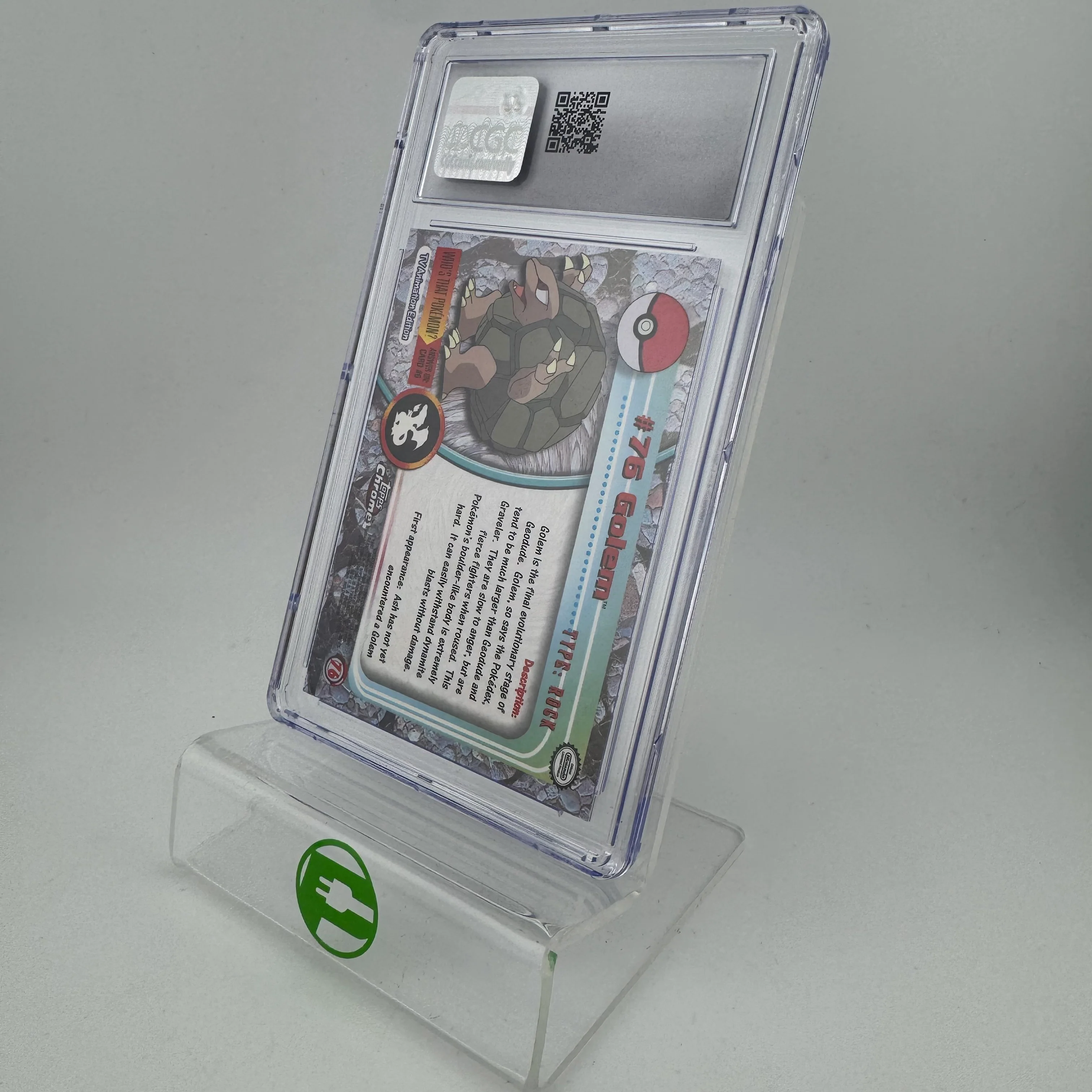 Pokémon TCG Topps Series 1 Golem #76 Foil English CGC 10 GEM MINT - Image 6