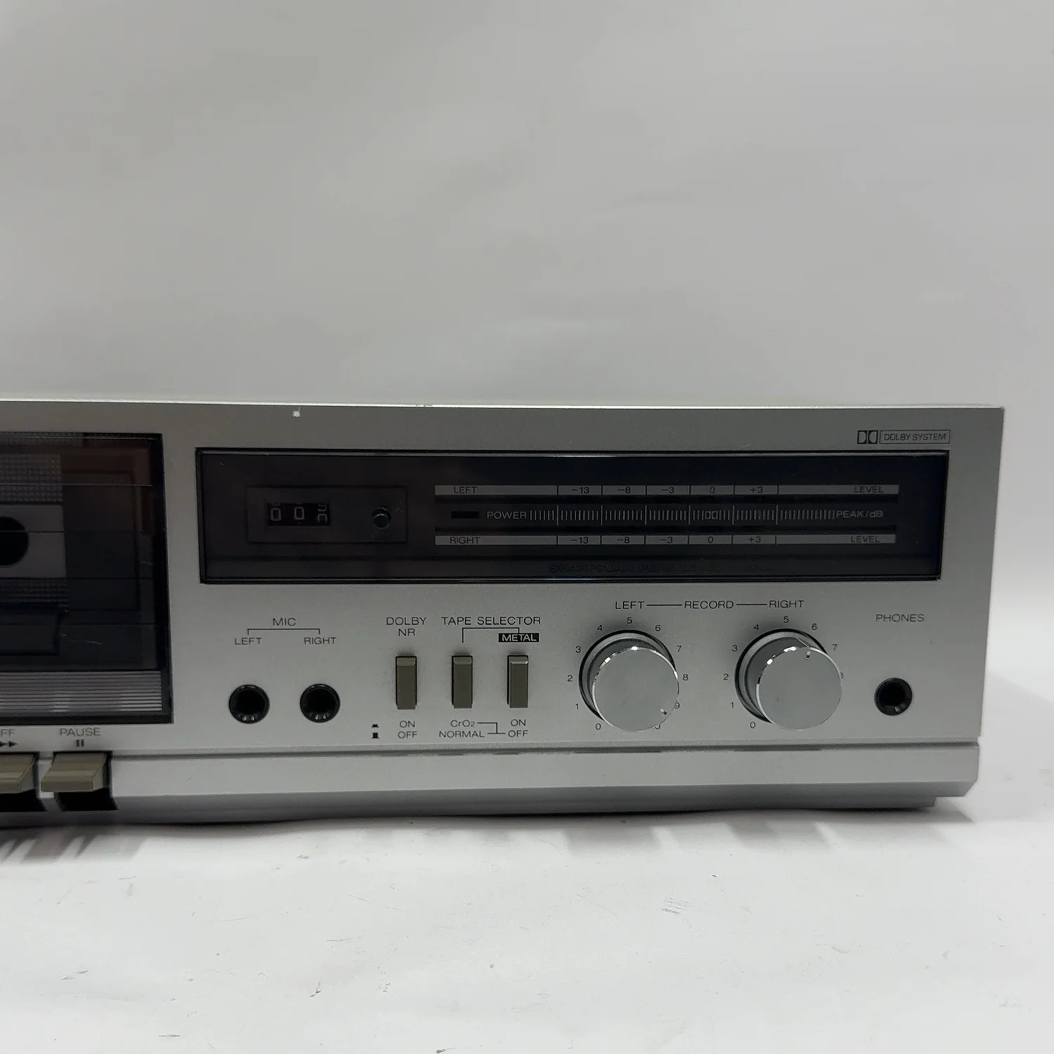 Sharp RT-100 METAL Stereo Cassette Deck Tape Player Recorder - Image 3